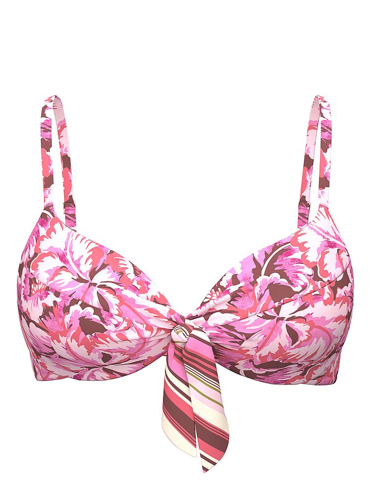 Boho Beach Twist push-up horní díl bikin. Produkt je vzorovaný a pochází z kolekce Victoria's Secret Swim.
