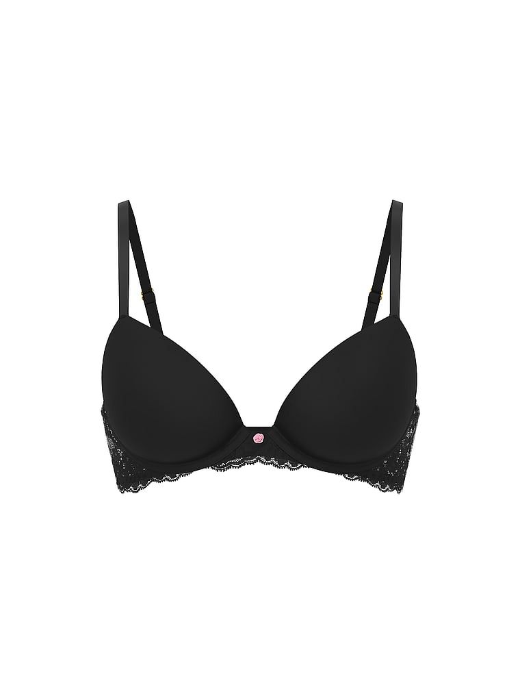 Push-up podprsenka Smooth a Lace. Produkt je černý a pochází z kolekce Dream Angels.