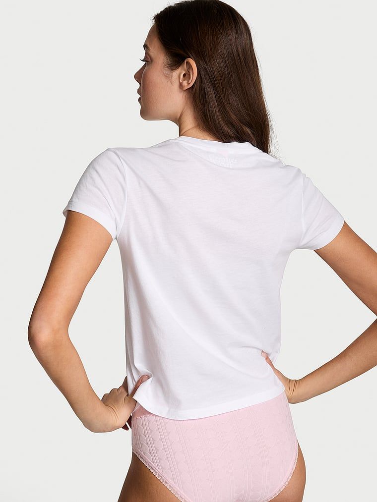Mix & Match bavlněné noční tričko. Produkt je bílé barvy a pochází z kolekce Victoria's Secret.