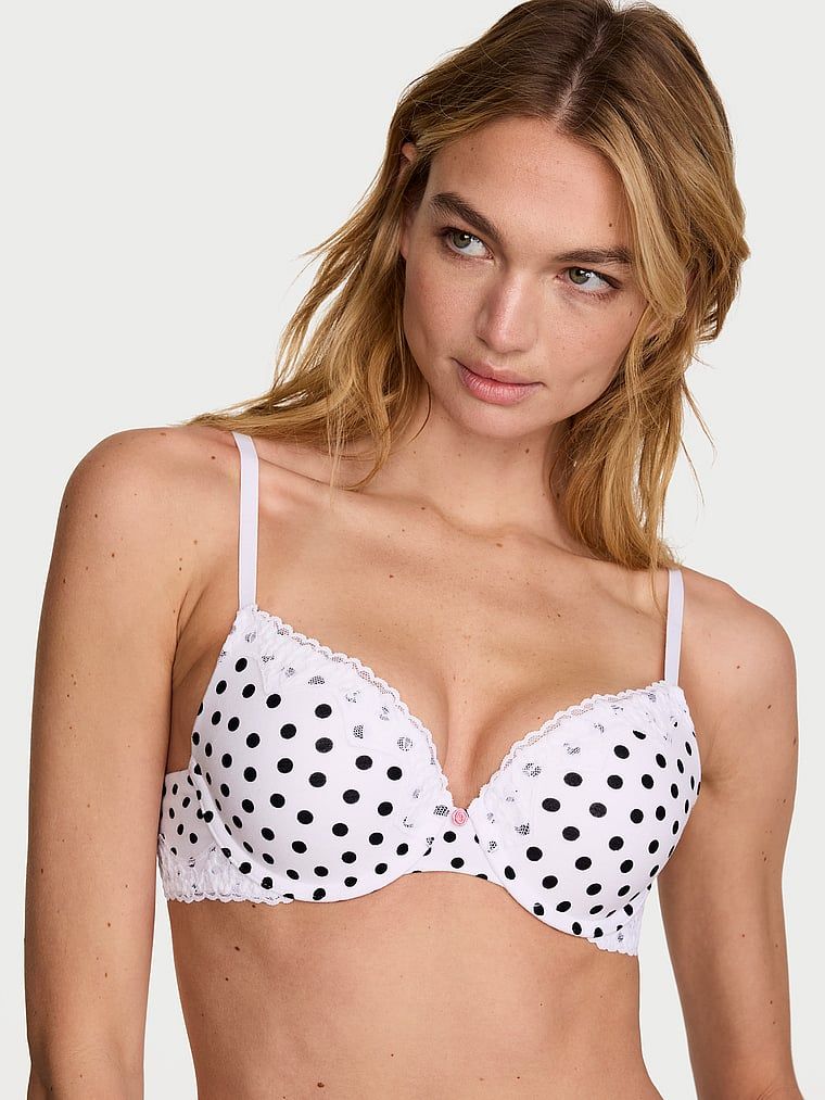 Push-up bavlněná podprsenka Perfect Shape. Produkt je vzorovaný a pochází z kolekce triček.