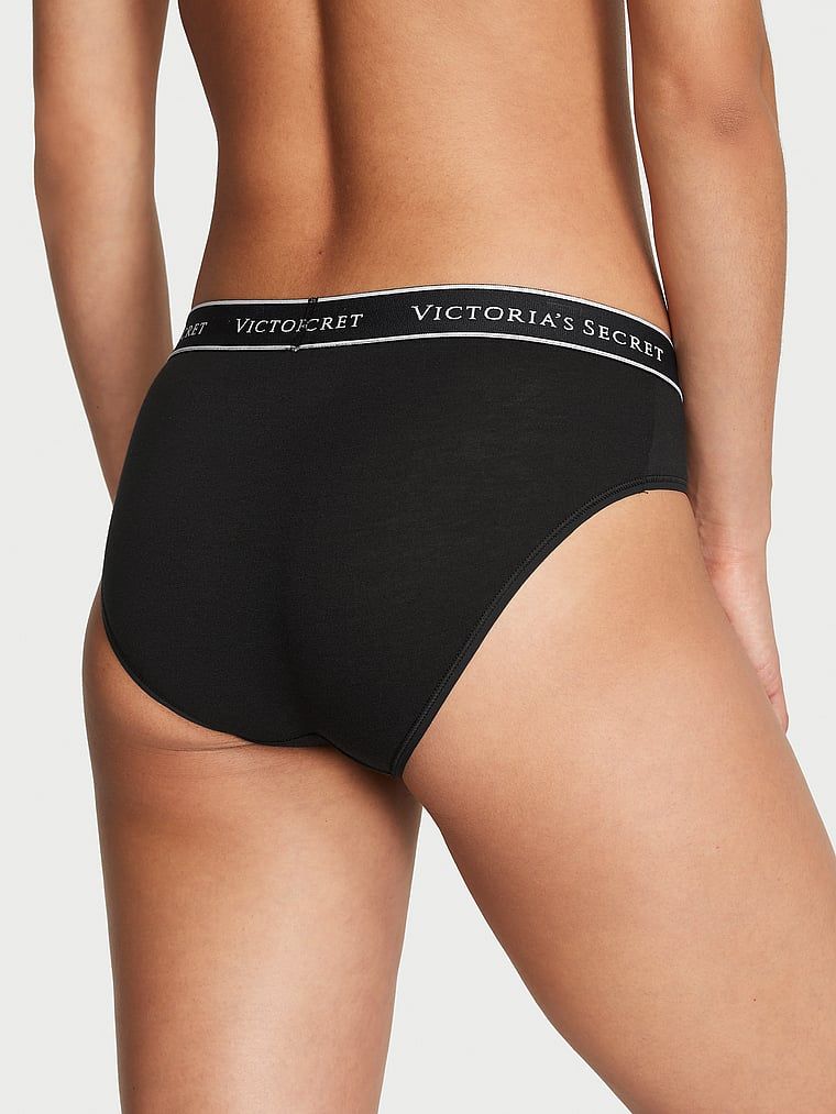 Bavlněné kalhotky s logem Hiphugger v pase. Výrobek je černý a pochází z kolekce Cotton.