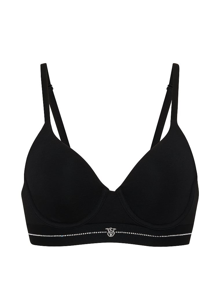 Perfect Shape Signature Shine Push-up bavlněná podprsenka. Produkt je černý a pochází z kolekce triček.