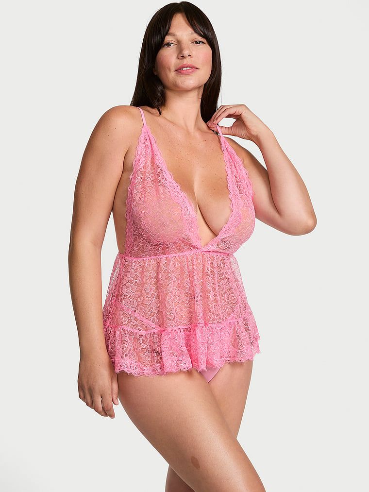 Victoria's Secret Krajková souprava noční košilky Tease
