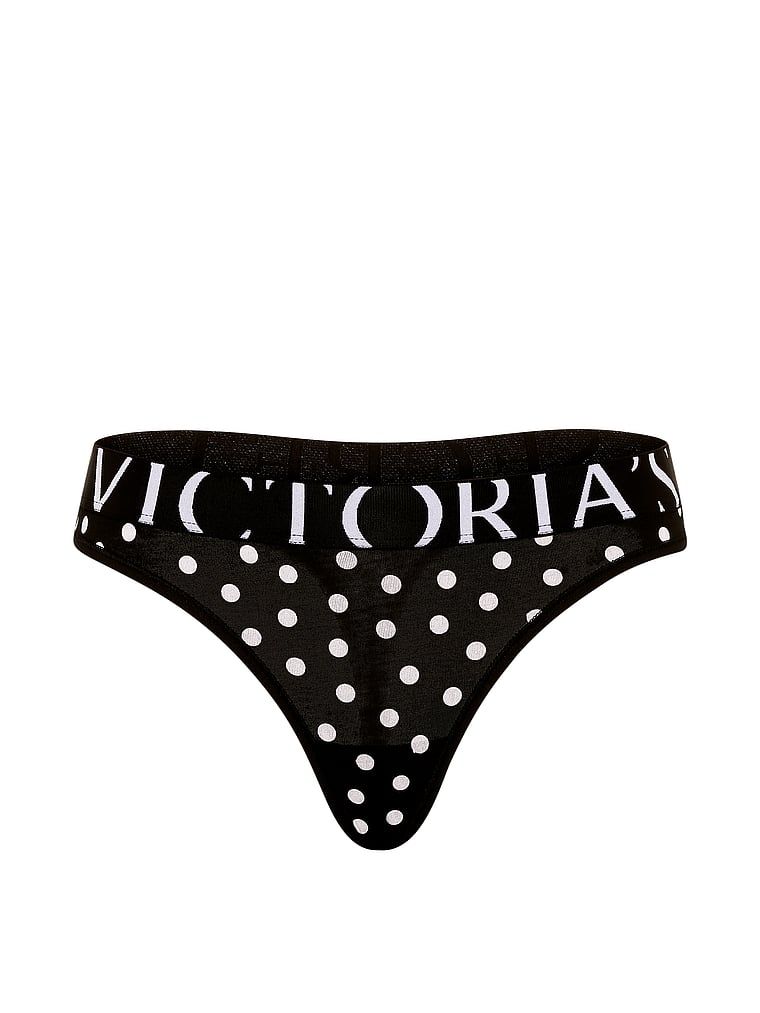 Logo s výbuchem bavlněných tang. Produkt má vzorovanou barvu a pochází z kolekce Cotton.