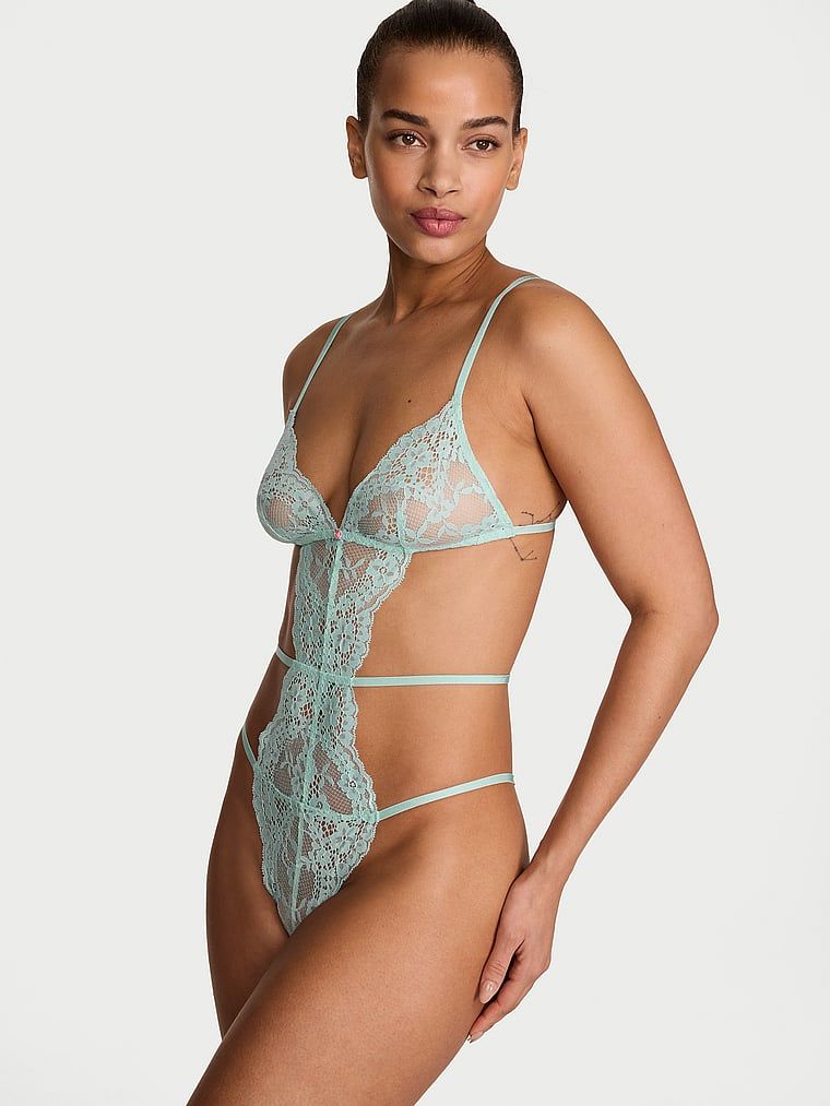 Dream Angels Krajkové trojúhelníkové body se šňůrkami Dare to Dream