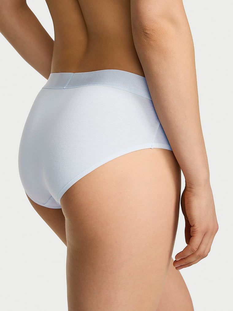 Bavlněné kalhotky s lesklým logem Hiphugger s nášivkou Heart Shine. Produkt je modré barvy a pochází z kolekce Cotton.