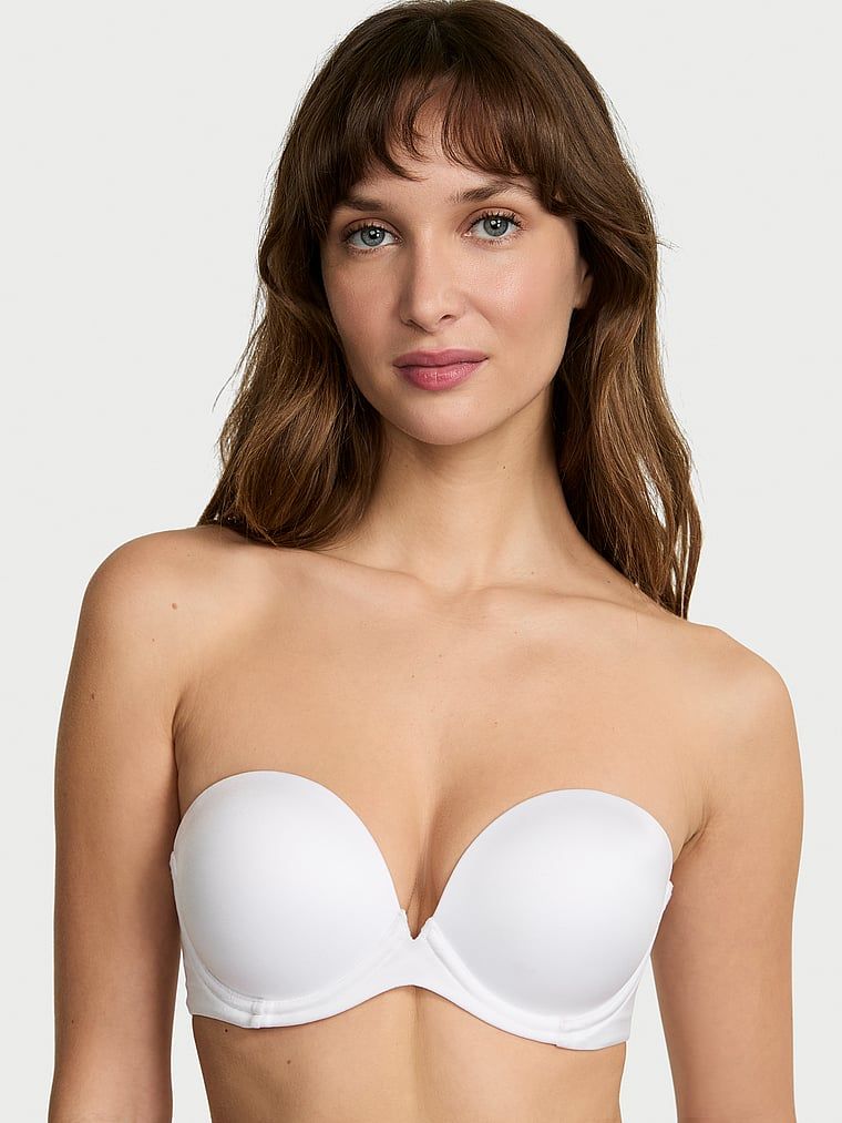 Push-up podprsenka bez ramínek. Produkt je bílý a pochází z kolekce Very Sexy.