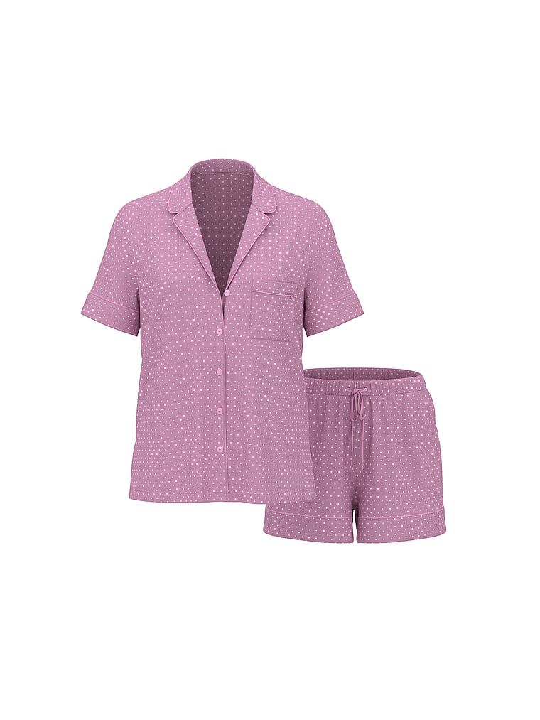 Modální pyžamo se SoSoft kraťasy. Produkt je vzorovaný a pochází z kolekce Victoria's Secret.