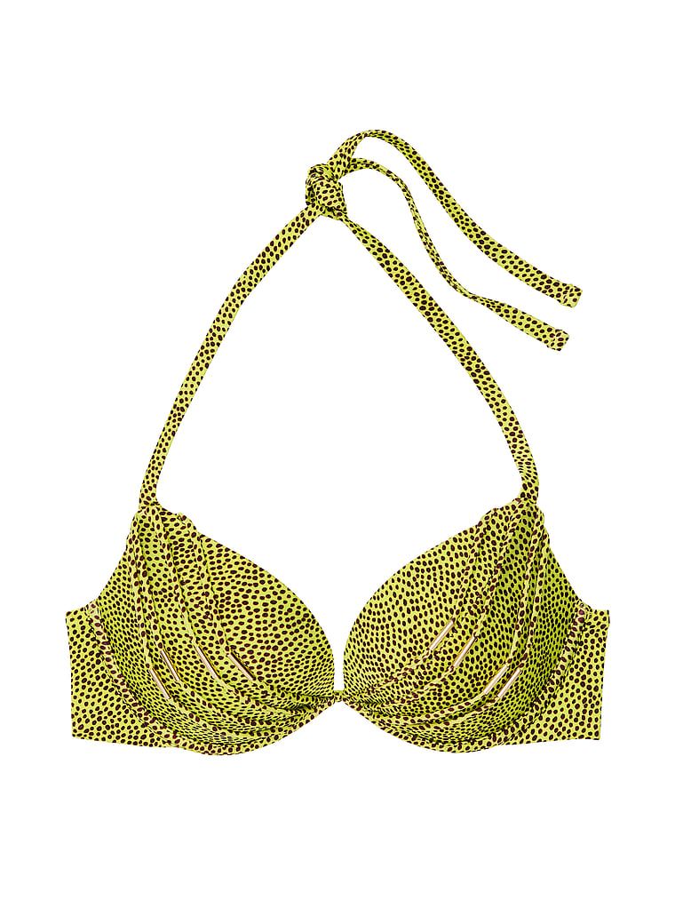 Push-up horní díl VS Archives Banded. Produkt je vzorovaný a pochází z kolekce Victoria's Secret Swim.