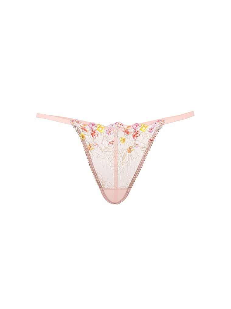 Bloom Vyšívaná tanga. Výrobek je vzorovaný a pochází z kolekce Dream Angels.