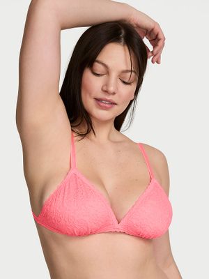 Victoria's Secret Nepodšitá krajková trojúhelníčková braletka