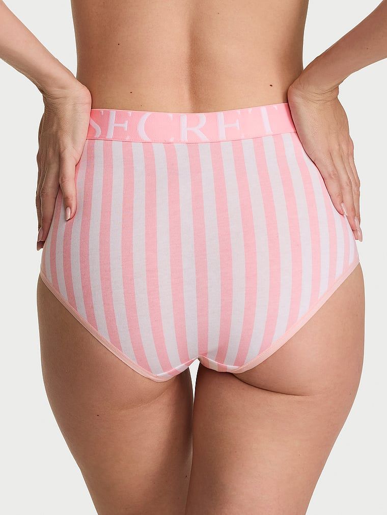 Bavlněné kalhotky s vysokým pasem a explodovaným logem Slipy. Produkt je vzorovaný a pochází z kolekce Cotton.
