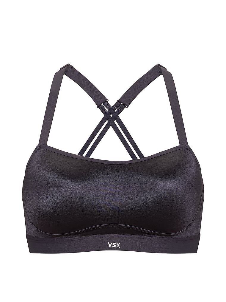 VSX Angel GlossyTech sportovní podprsenka. Produkt je šedé barvy a pochází z kolekce VSX.