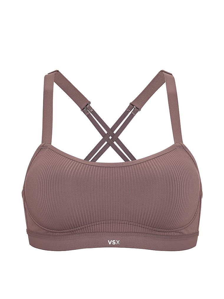 VSX Angel Elevate Rib sportovní podprsenka. Produkt je šedobarevný a pochází z kolekce VSX.