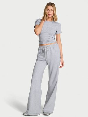 Angel Essentials Tepláky Effortless Fleece se širokými nohavicemi