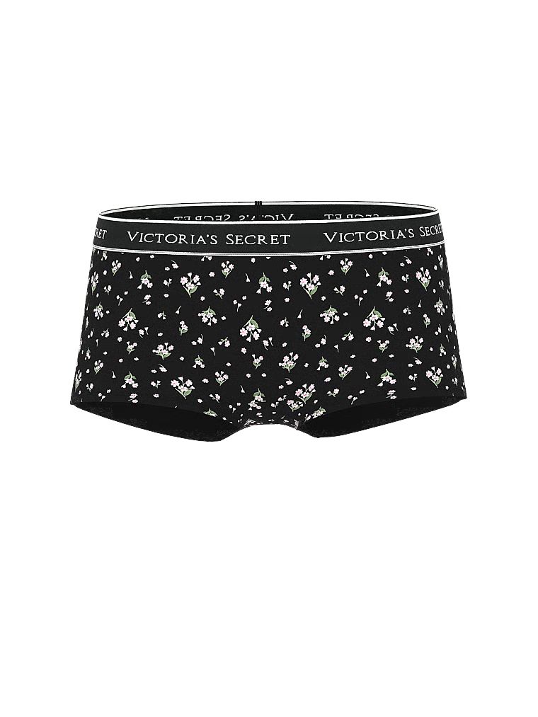 Bavlněné kraťasy s logem v pase Boyshort. Produkt má květinový vzor a pochází z kolekce Cotton.