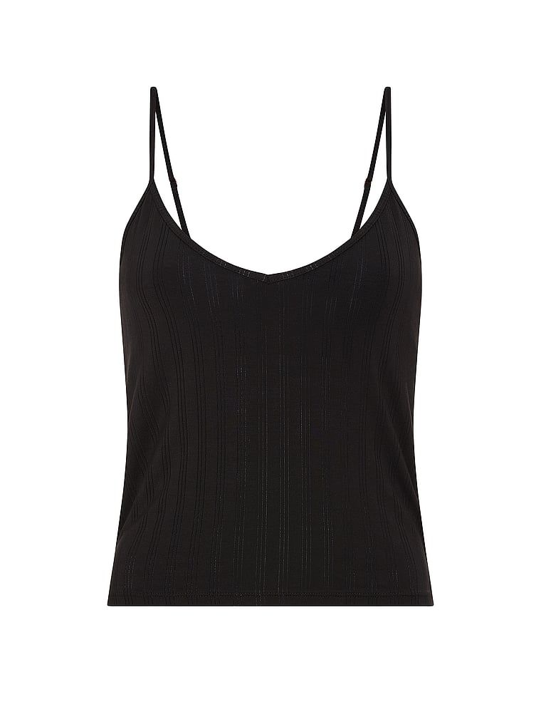 Vršek je vyroben ze SoSoft Ultra-Fine modalu na spaní. Produkt je černý a pochází z kolekce Victoria's Secret.