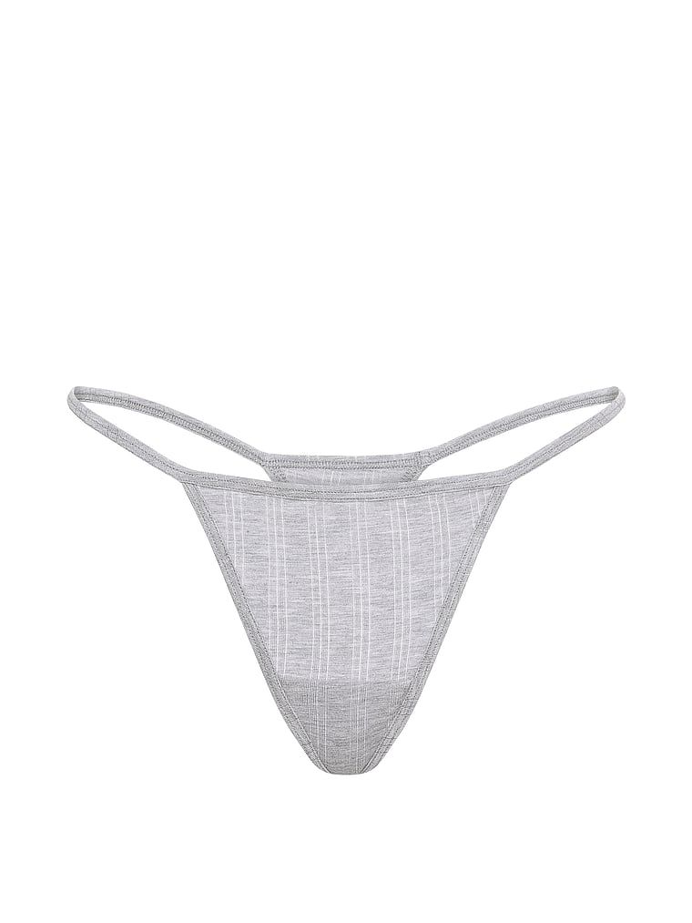 Tanga vyrobená ze SoSoft Ultra-Fine modalu. Produkt je šedé barvy a pochází z kolekce Victoria's Secret.