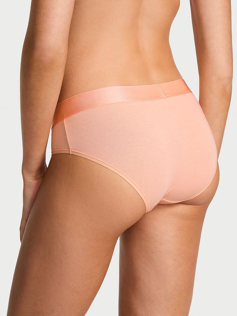Bavlněné kalhotky s lesklým logem Hiphugger s nášivkou Heart Shine. Produkt je růžové barvy a pochází z kolekce Cotton.