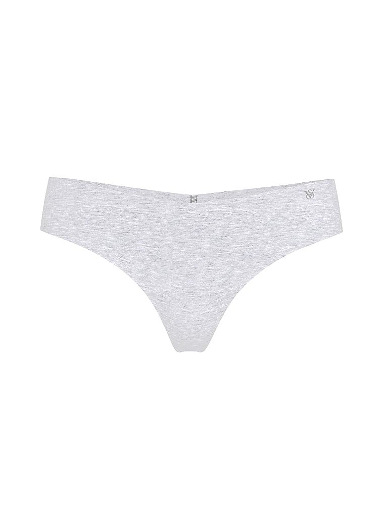 Bezešvé bavlněné tanga No-Show. Produkt má šedou barvu a pochází z kolekce No-Show.