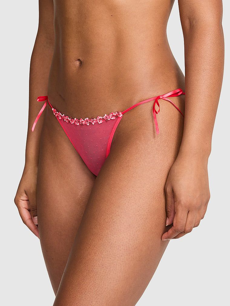 Bikini kalhotky s pásky PINK Wink