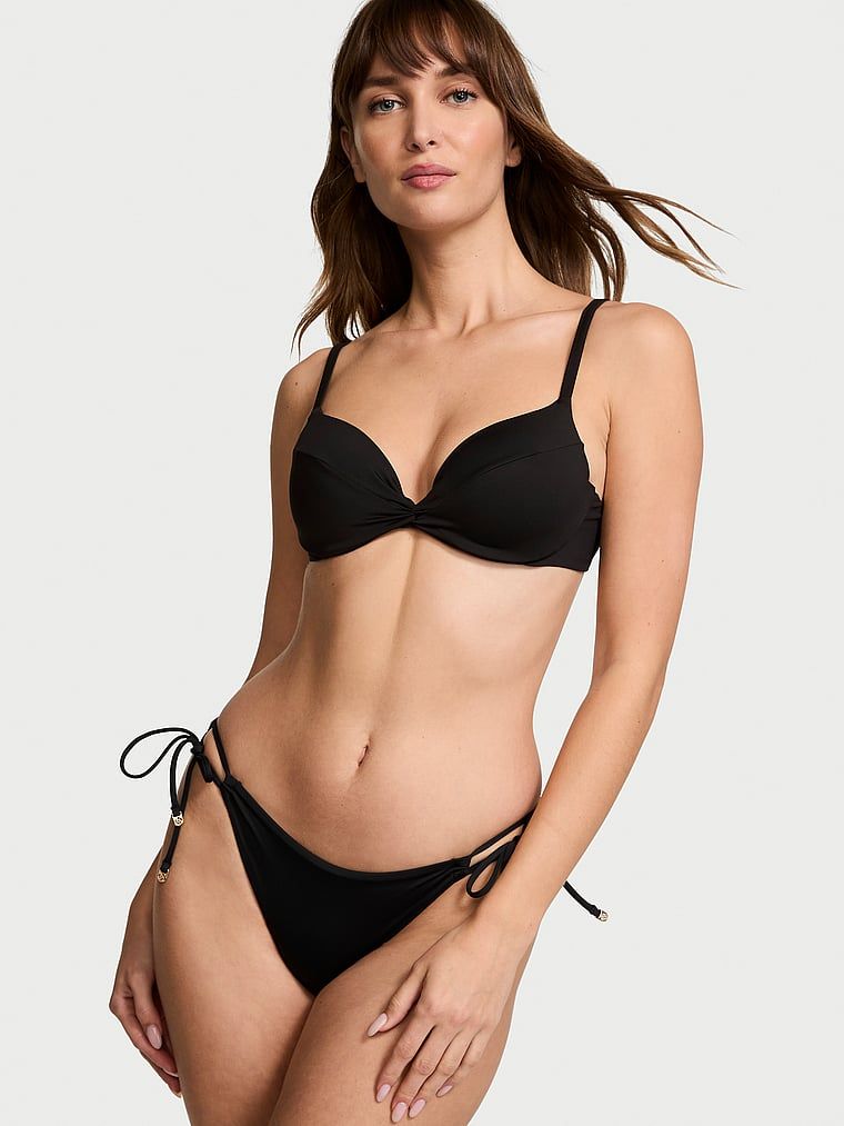 Victoria's Secret Swim Trojúhelníkový push-up horní díl bikin Essential s překřížením