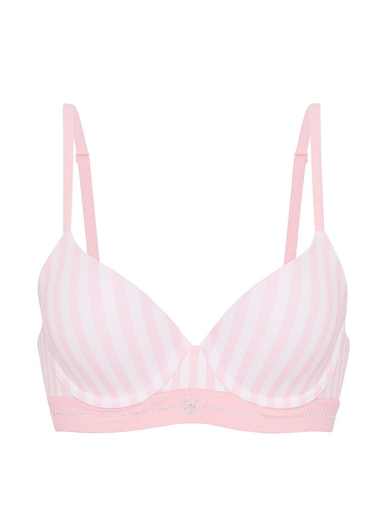 Push-up bavlněná podprsenka Perfect Shape Signature Shine. Produkt má vzorovanou barvu a pochází z kolekce triček.