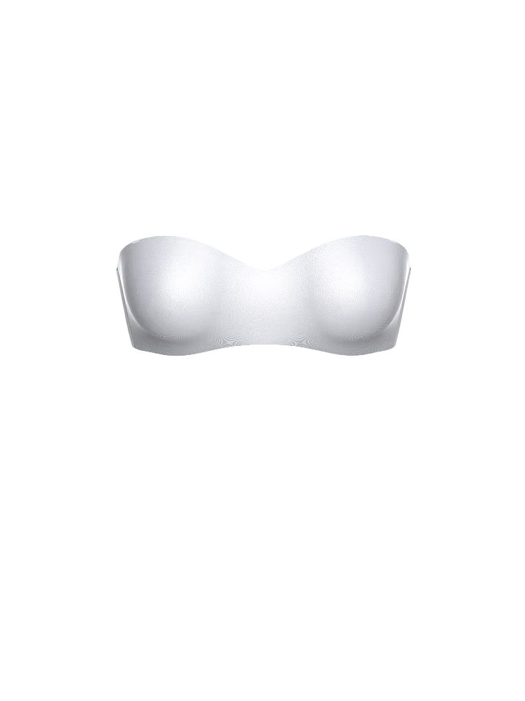 Mírně vyztužená podprsenka bez ramínek. Produkt je bílý a pochází z kolekce Body by Victoria.