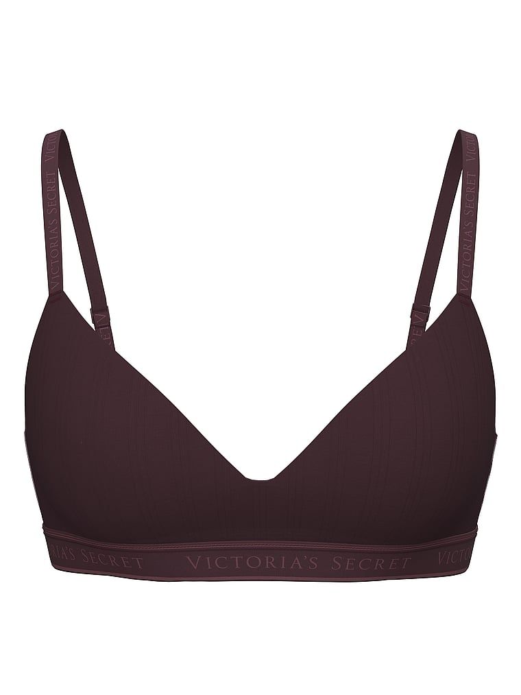 Mírně vyztužená podprsenka bez kostic, vyrobená z modalu Ultra-Fine. Produkt je fialový a pochází z kolekce Body by Victoria.