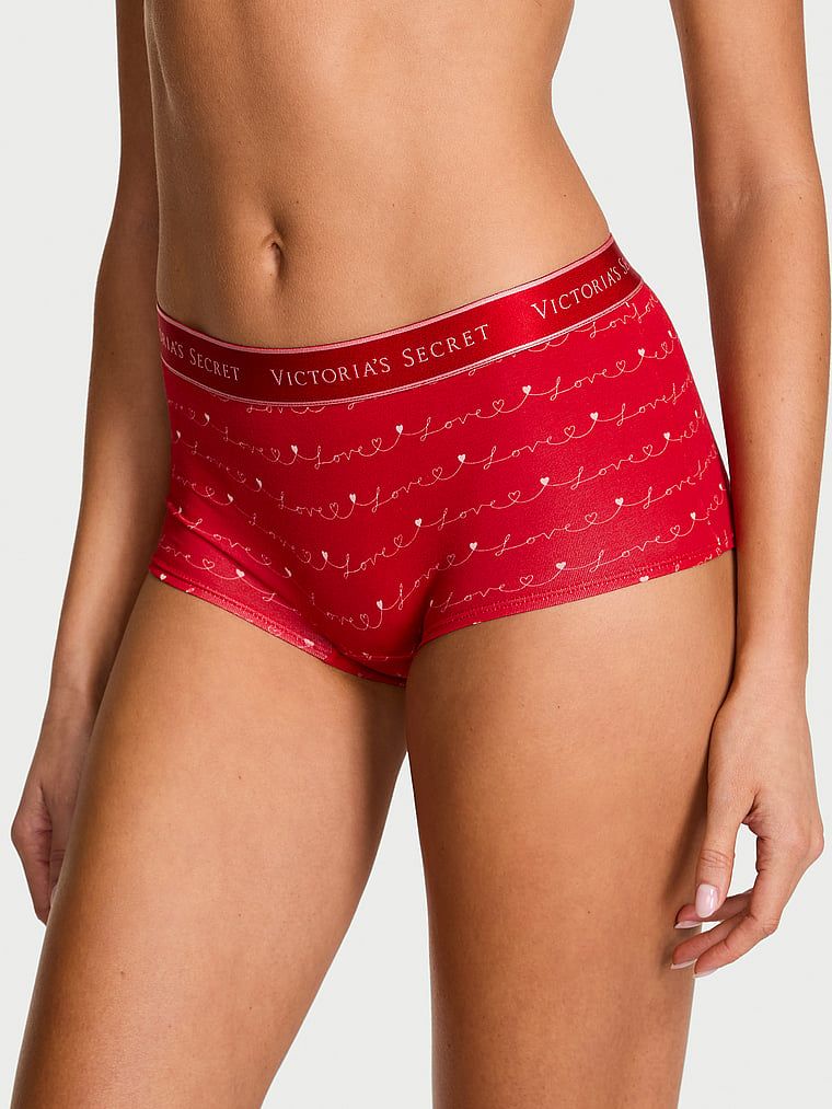 Bavlněné kraťasy s logem v pase Boyshort. Produkt je vzorovaný a pochází z kolekce Cotton.