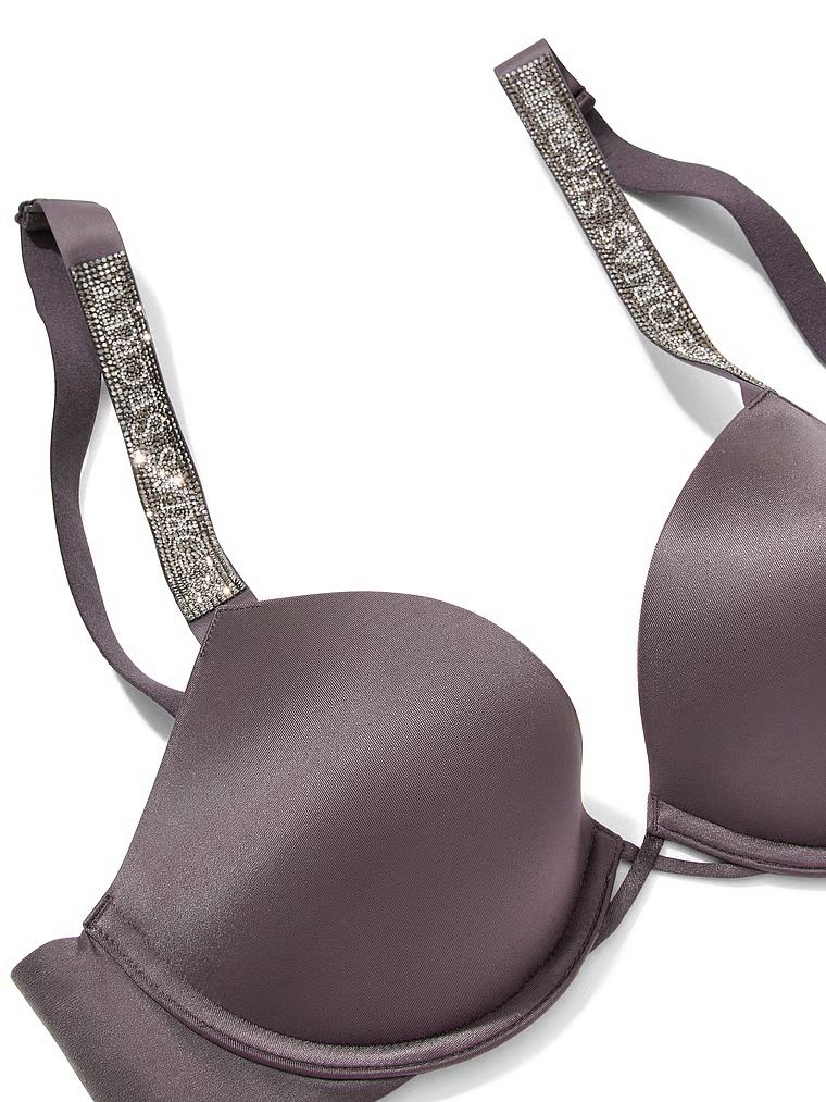 Push-up podprsenka Shine Strap. Produkt je šedobarevný a pochází z kolekce Very Sexy.