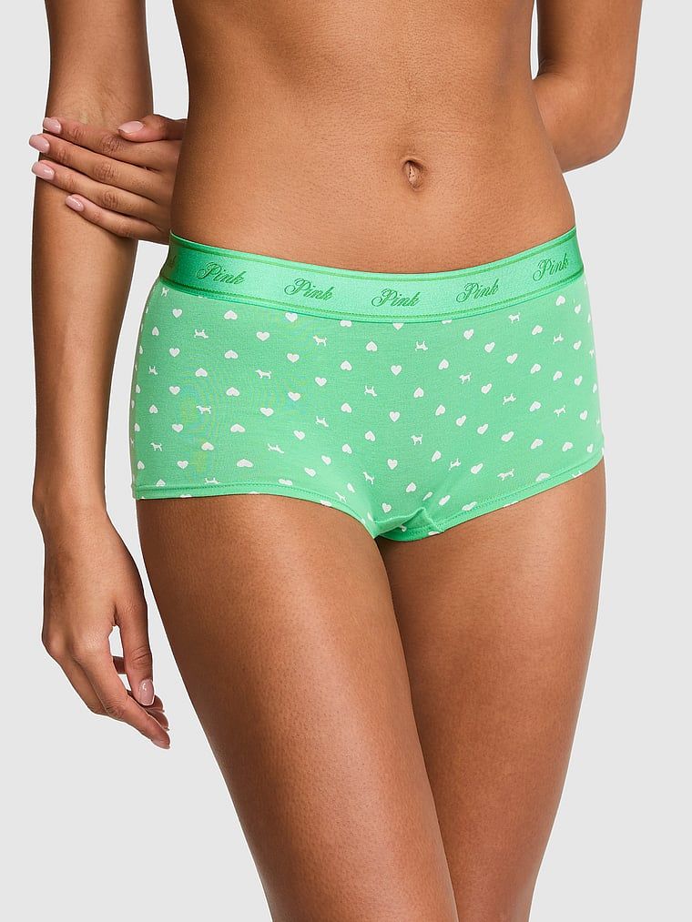 Bavlněné kalhotky boyshort s logem