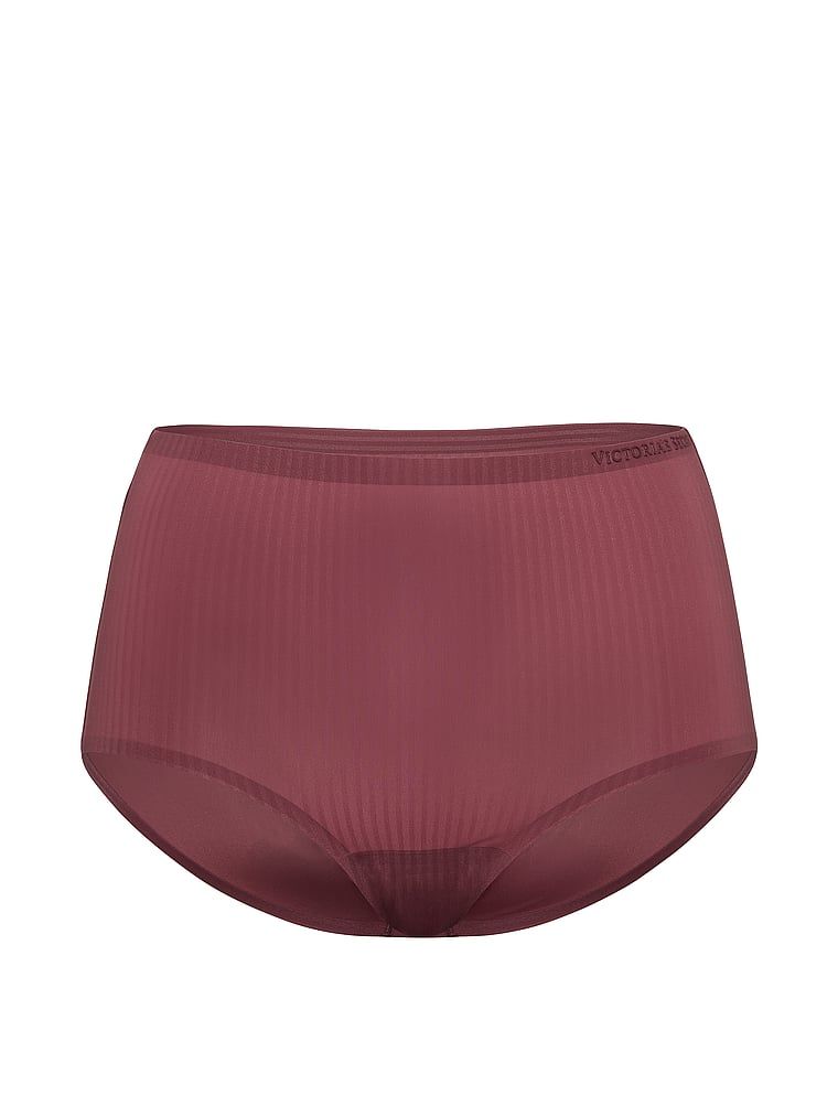 Flex Shadow Stripe Brief kalhotky s vysokým pasem. Produkt je růžové barvy a pochází z kolekce Body by Victoria.