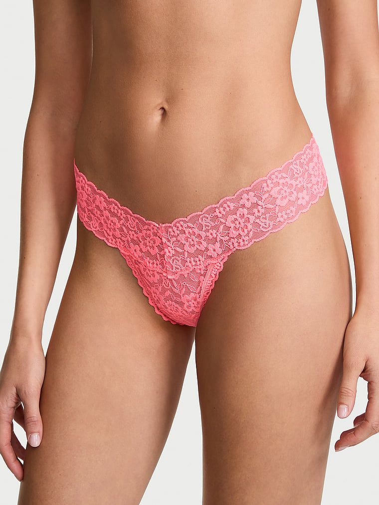 Lacie Krajková tanga Blossom se zadními pásky