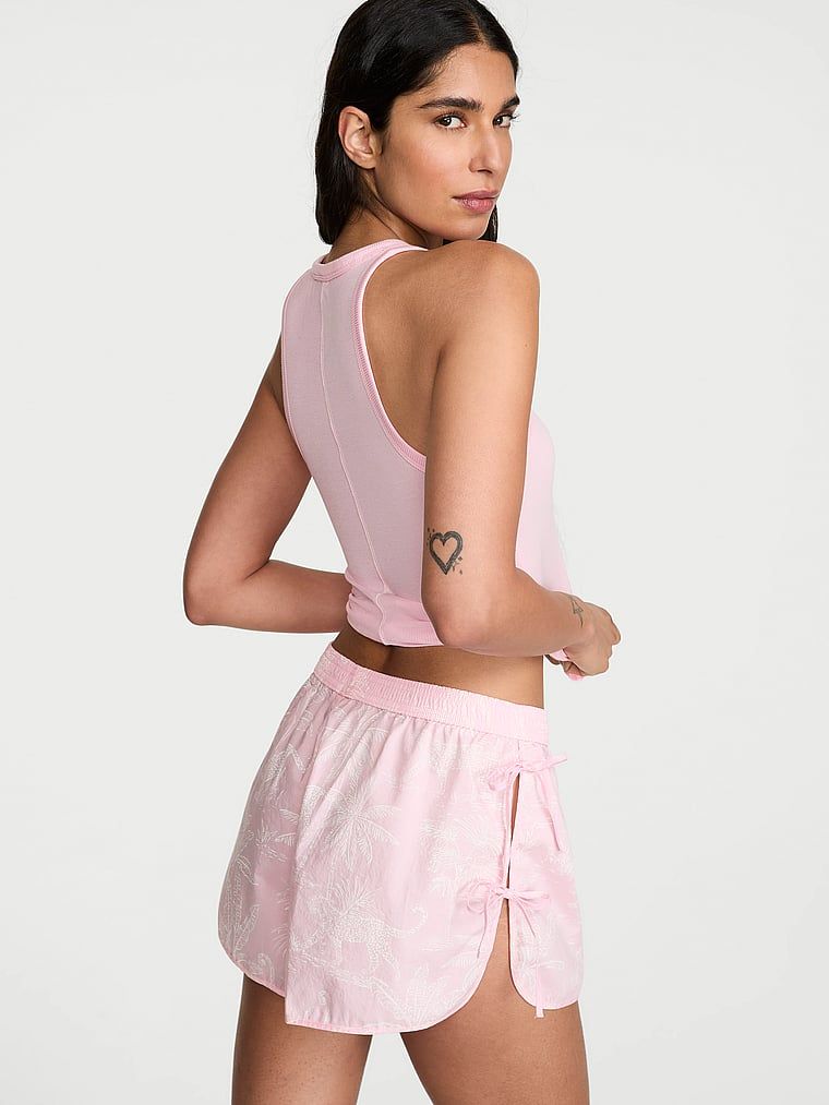 Mix & Match bavlněné pyžamové kraťasy Heritage. Produkt je vzorovaný a pochází z kolekce Victoria's Secret.