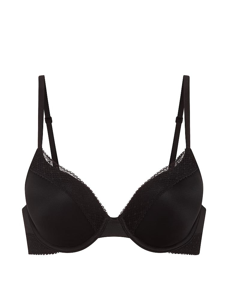 Podprsenka na push-up s krajkou Perfect Shape Lace-Trim. Produkt je černý a pochází z kolekce Body by Victoria.