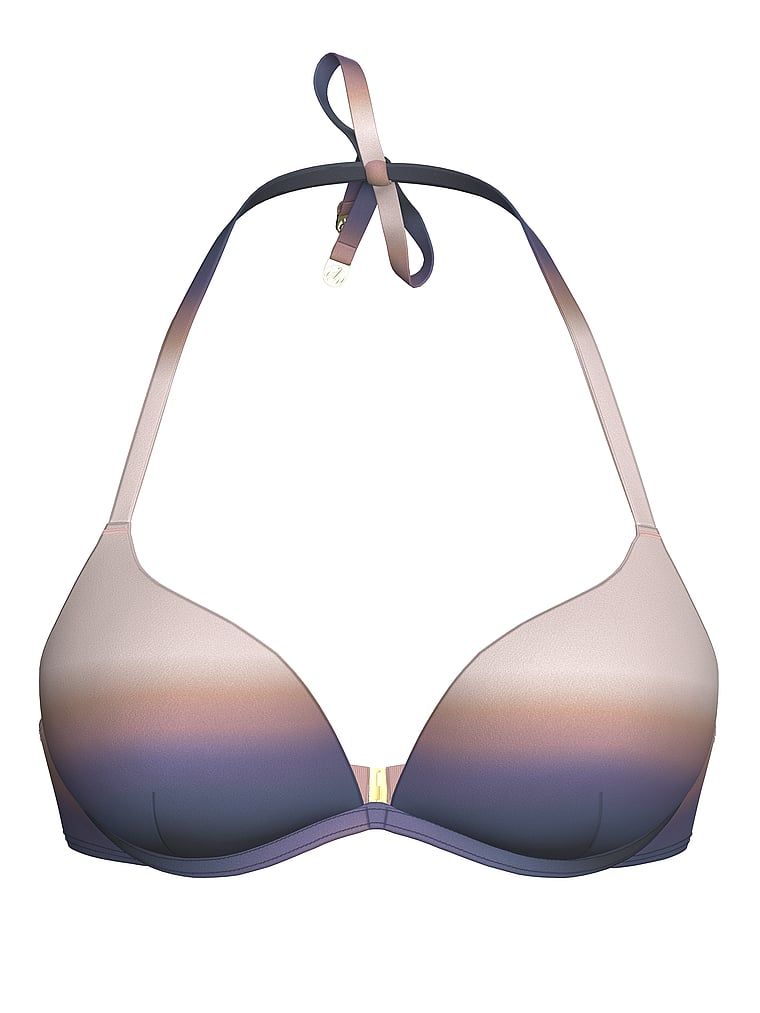 Push-up horní díl plavek Archives Sunset Ombre. Produkt je vzorovaný a pochází z kolekce Victoria's Secret Swim.