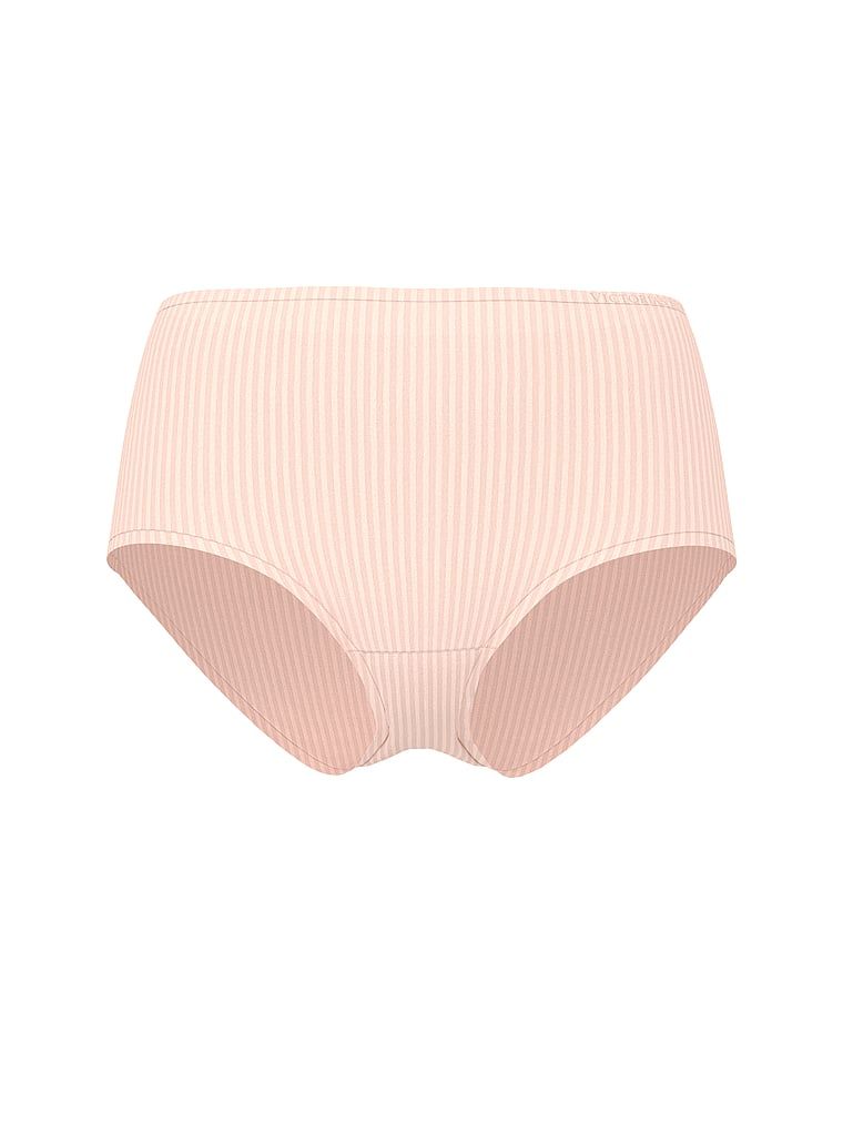 Flex Shadow Stripe Brief kalhotky s vysokým pasem. Produkt je růžové barvy a pochází z kolekce Body by Victoria.