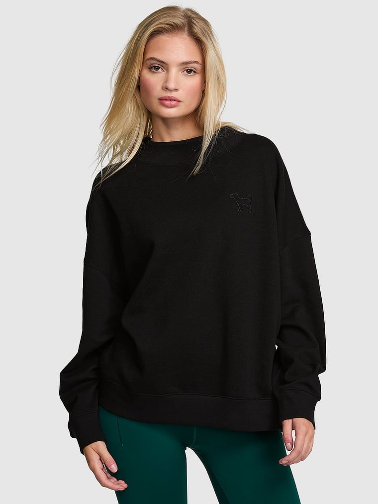 PINK Oversized mikina Campus Fleece se stojáčkem