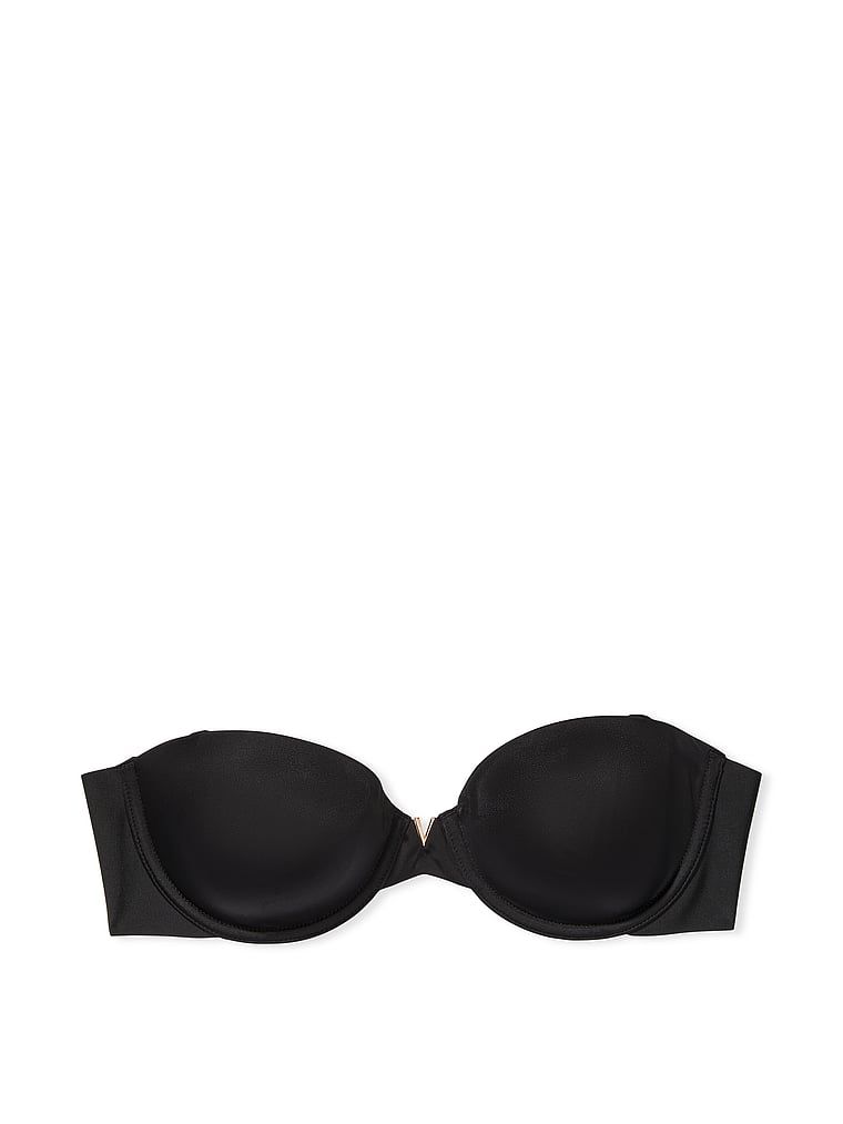 Mírně vyztužená podprsenka bez ramínek. Produkt je černý a pochází z kolekce Victoria's Secret Bare.