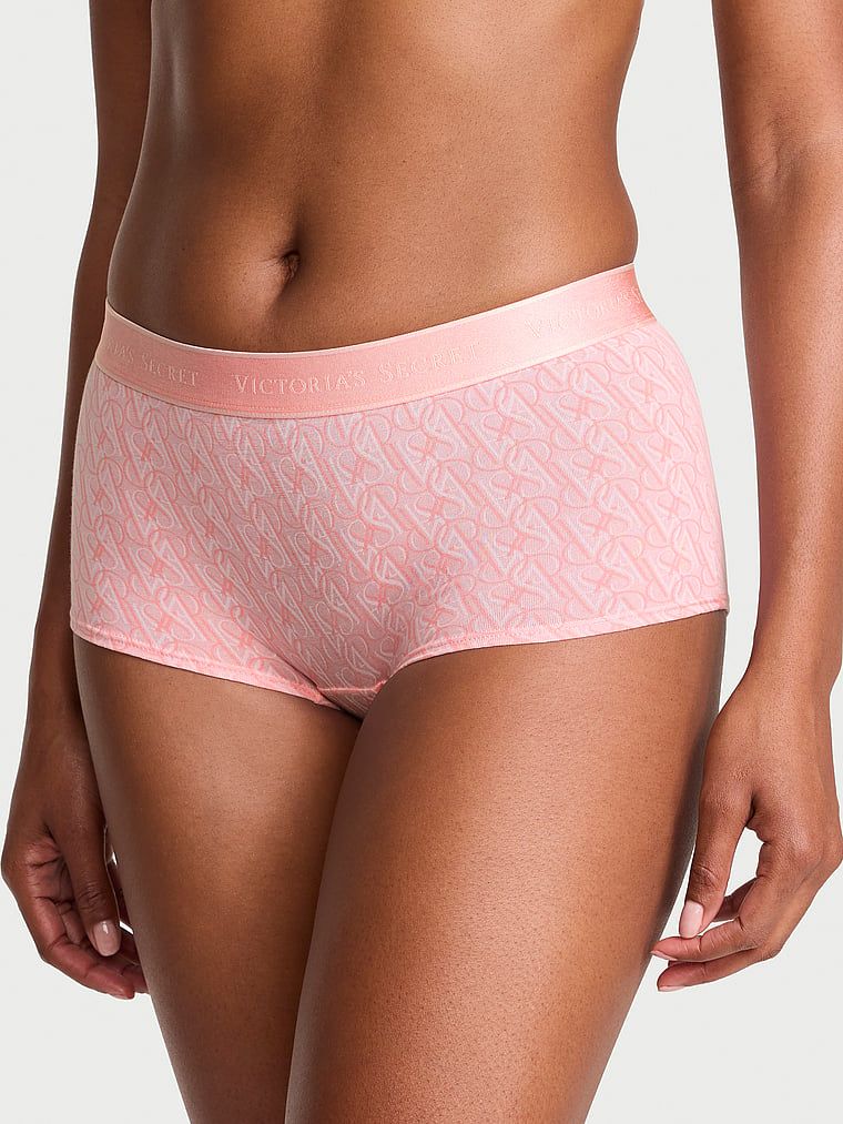 Bavlněné kraťasy s logem v pase Boyshort. Produkt je vzorovaný a pochází z kolekce Cotton.