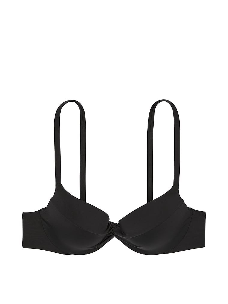 Horní díl plavek s push-up kalhotkami Essential Twist. Produkt je černý a pochází z kolekce Victoria's Secret Swim.