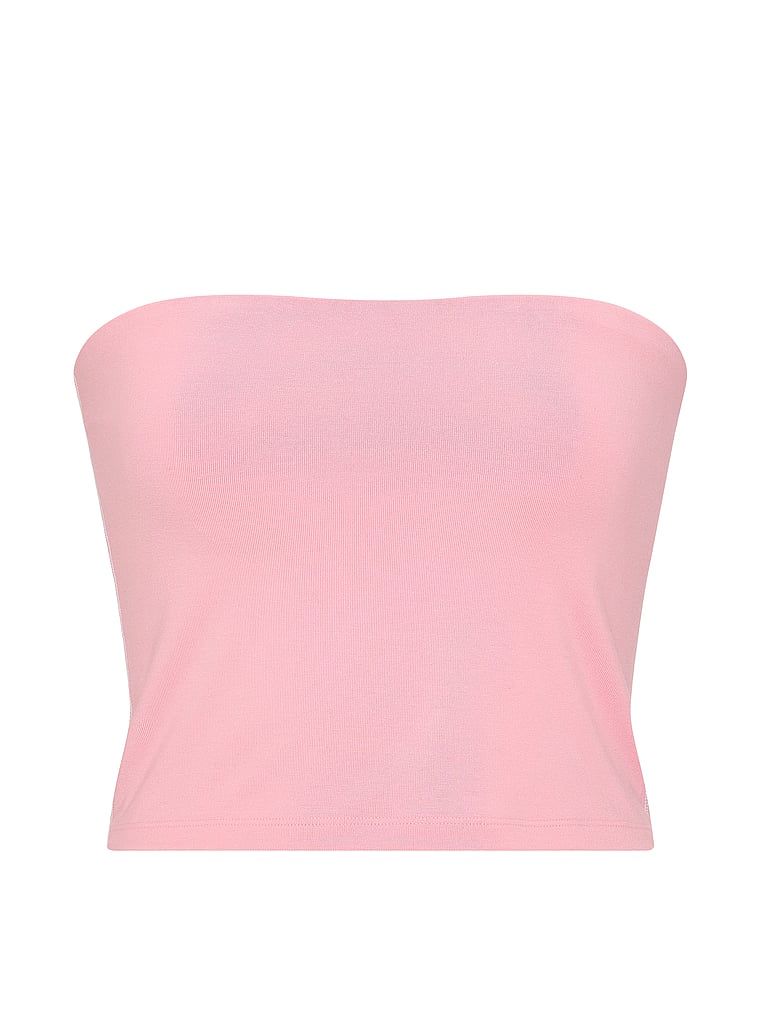 Bavlněný top bez ramínek bez ramínek. Produkt je růžové barvy a pochází z kolekce Angel Essentials.