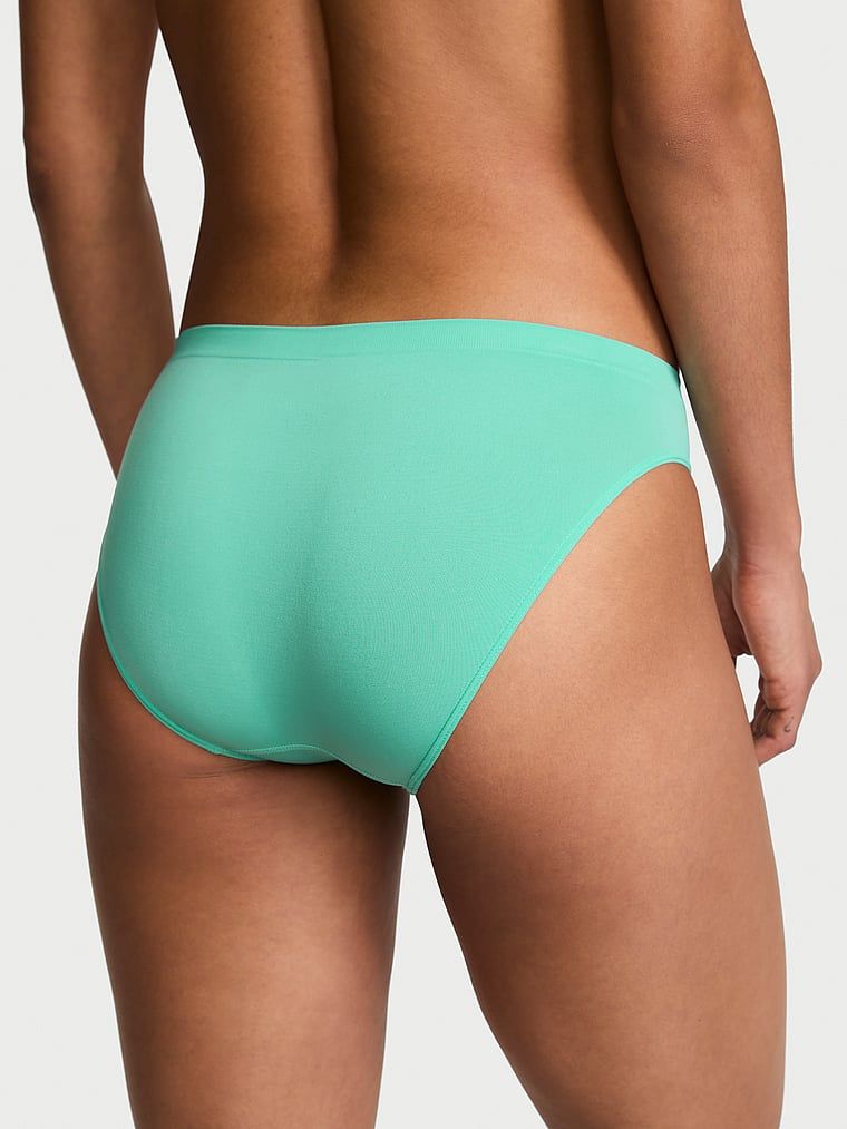 Bezešvové bikinové kalhotky. Produkt je modré barvy a pochází z kolekce Seamless.
