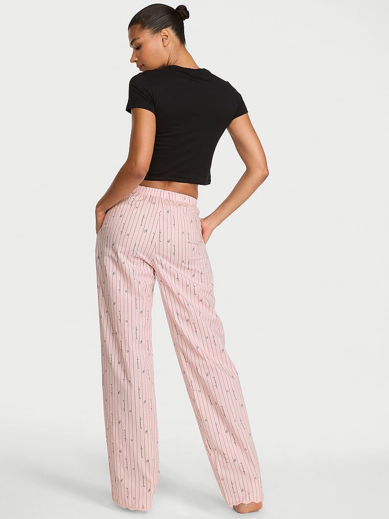 Mix & Match Heritage bavlněné pyžamové kalhoty. Produkt má vzorovanou barvu a pochází z kolekce Victoria's Secret.