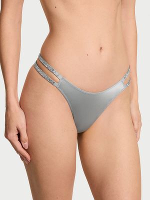 Very Sexy Hladká tanga s dvojitým lesklým páskem