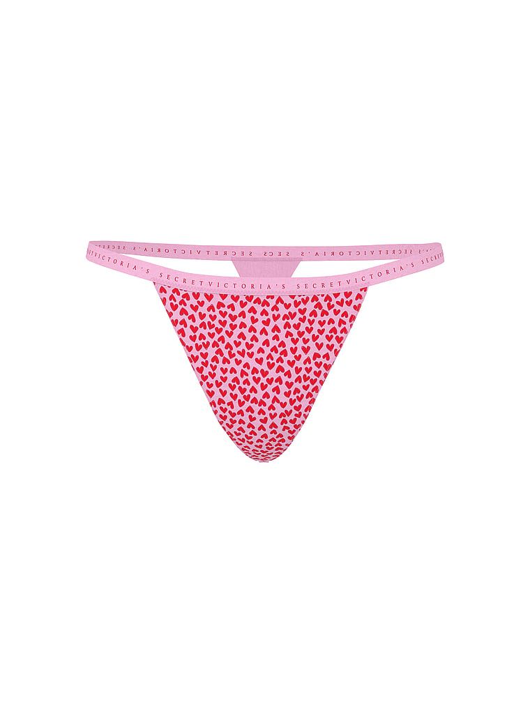 Pružné bavlněné tanga. Produkt je vzorovaný a pochází z kolekce Victoria's Secret.