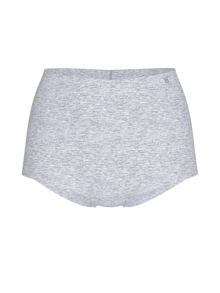 Bavlněné bezešvé kalhotky s vysokým pasem No-Show kalhotky. Produkt má šedou barvu a pochází z kolekce No-Show.