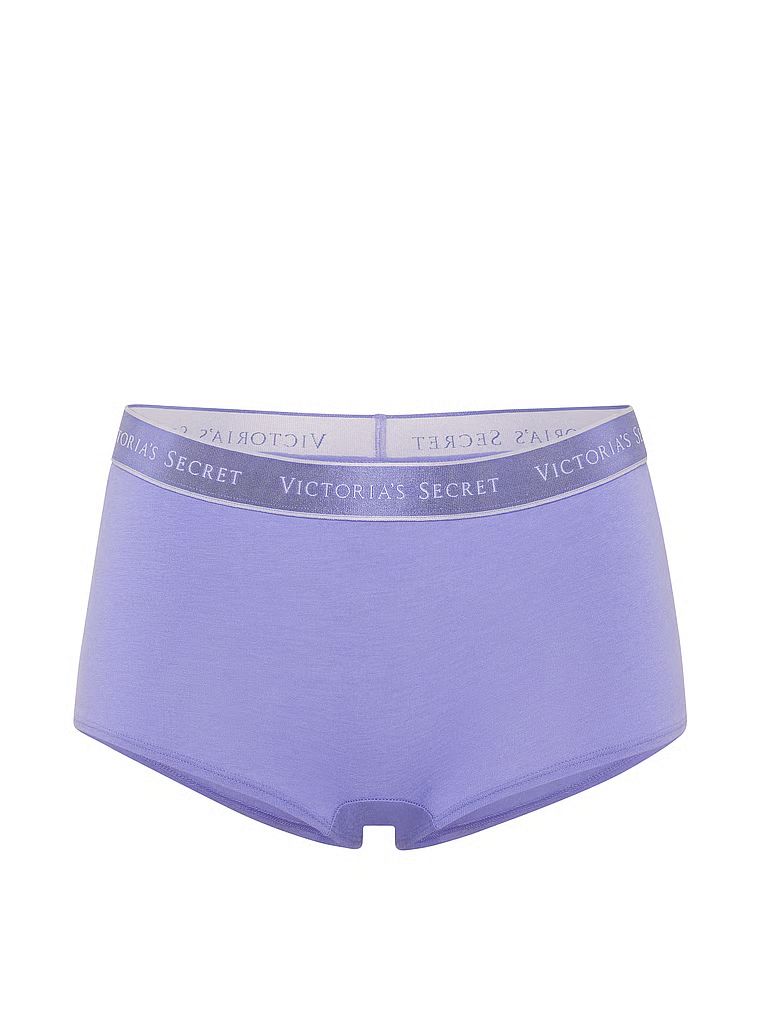 Bavlněné kraťasy s logem v pase Boyshort. Produkt je modré barvy a pochází z kolekce Cotton.