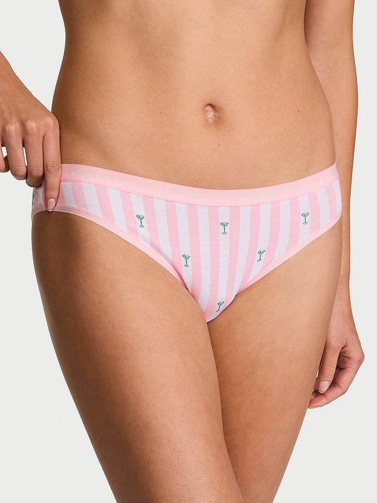 Bavlněné kalhotky v bikinách. Produkt má vzorovanou barvu a pochází z kolekce Victoria's Secret.